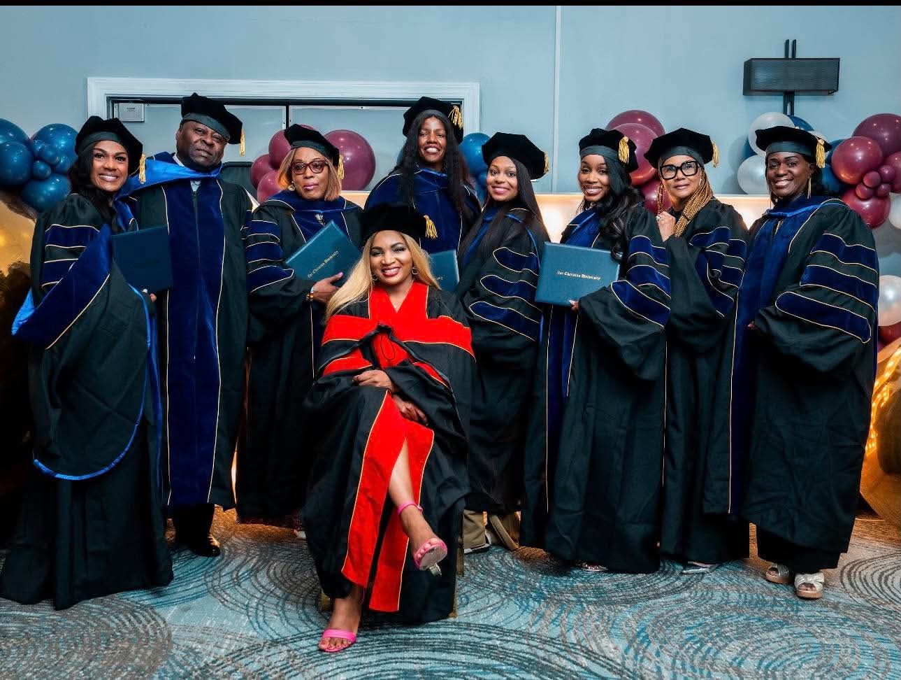 Zoe Christian University graduating class in regalia