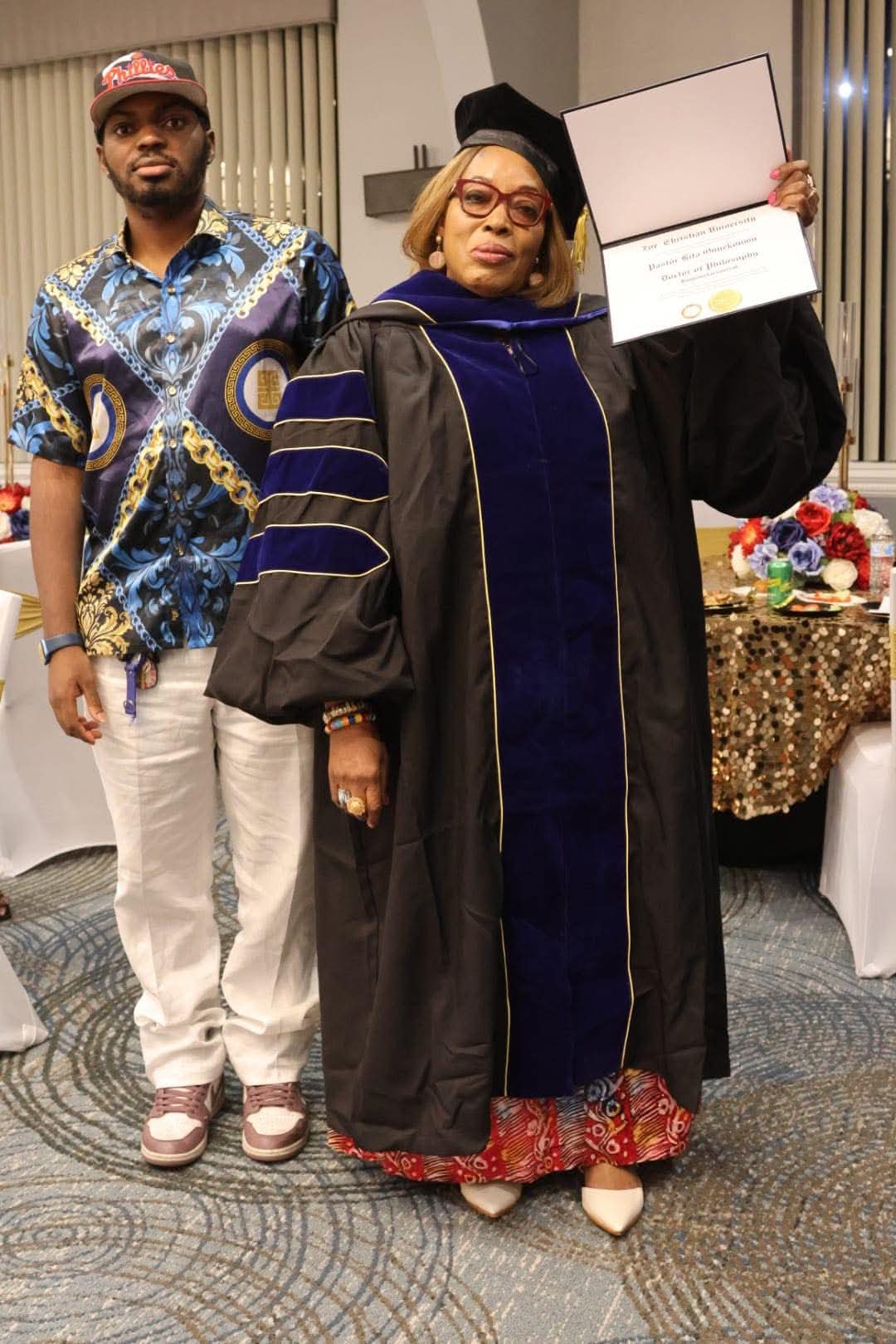 ZCU doctoral honoree in regalia